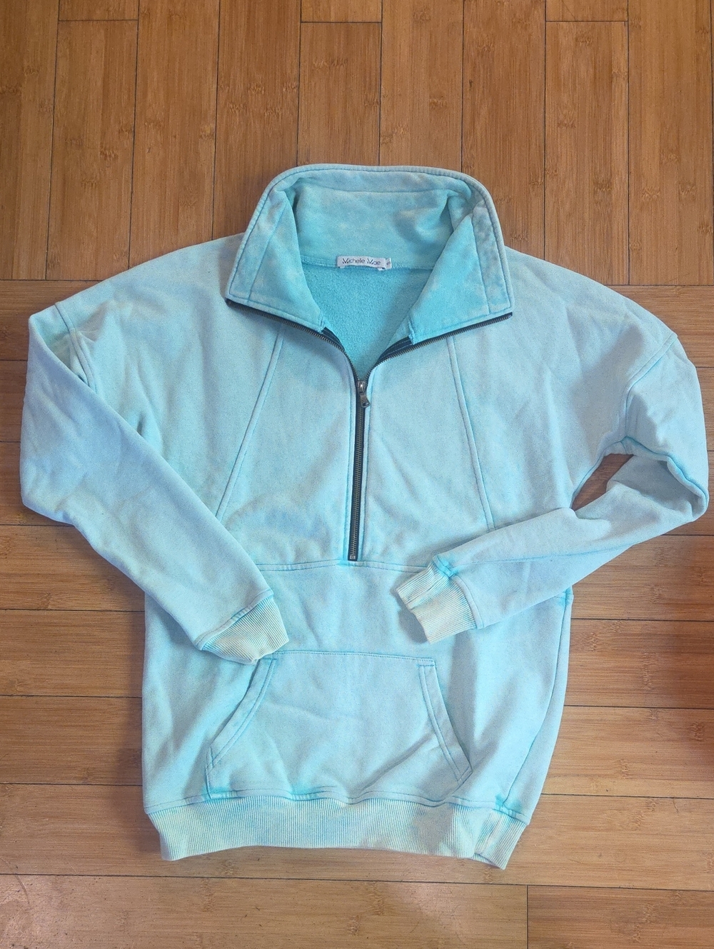Michelle Mae Mint Half-Zip Pullover